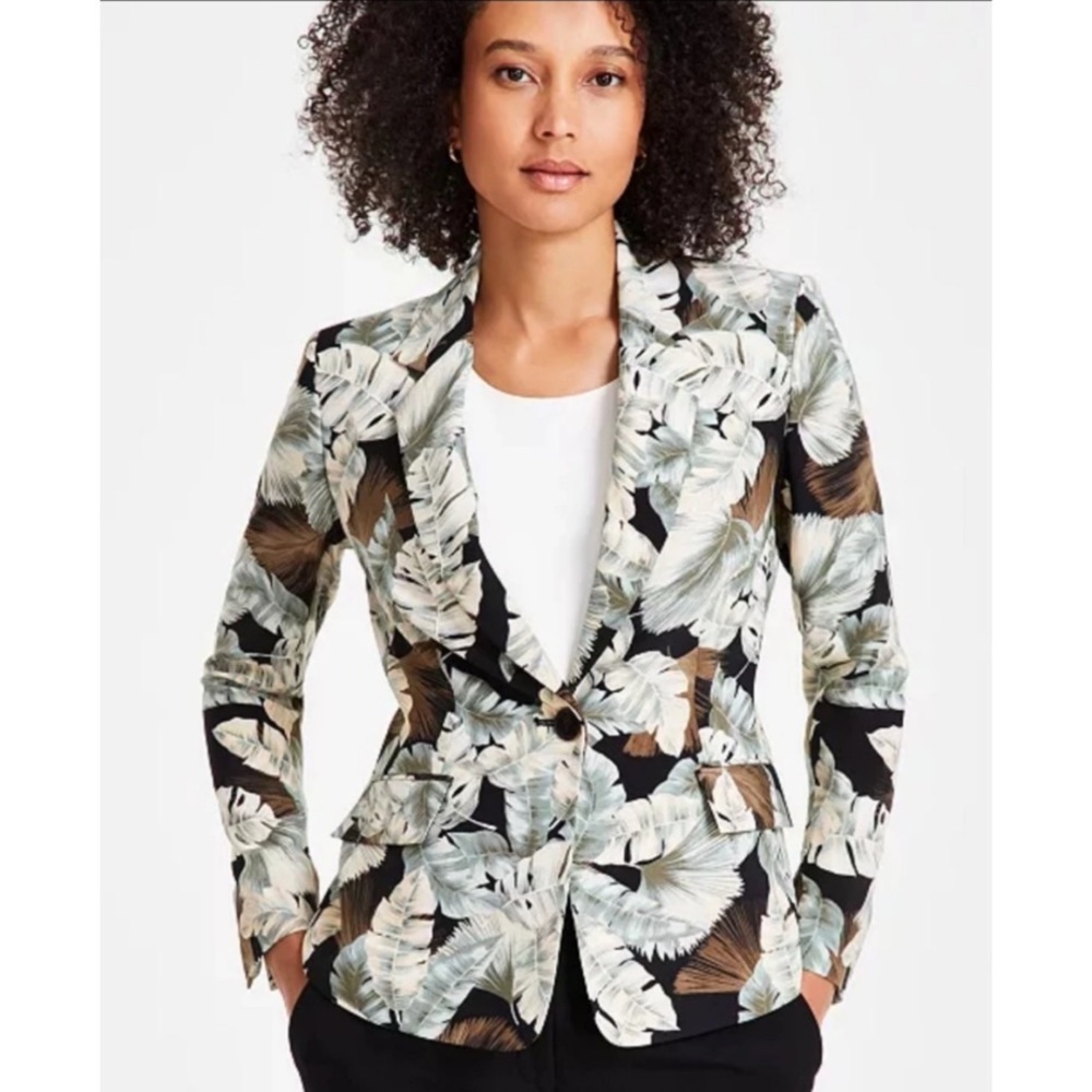 Kasper Floral Career Blazer Jacket -Size 10 NWT